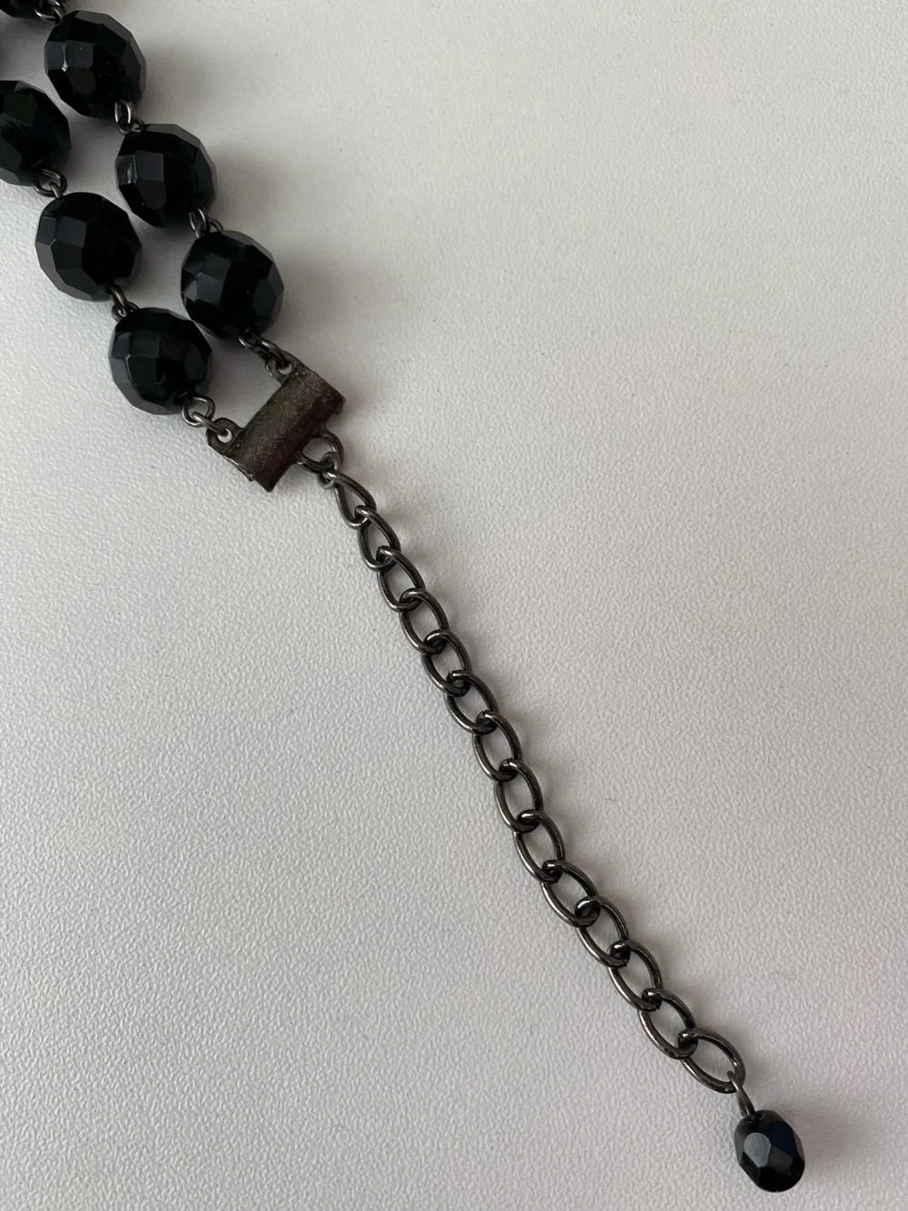 Black Faceted Bead Choker Necklace - Women Jewelry